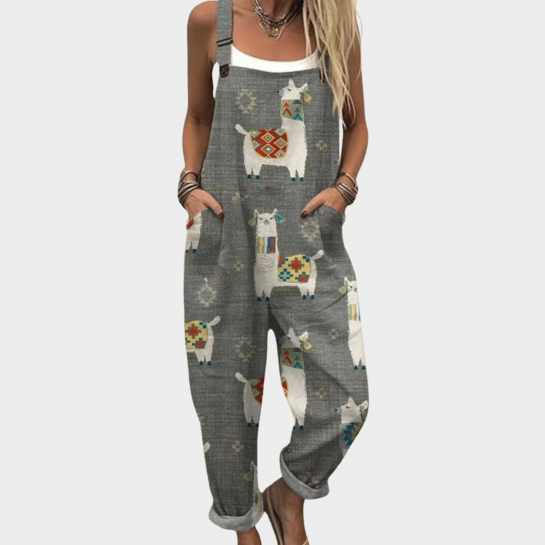 Comfortable Printed Overall
