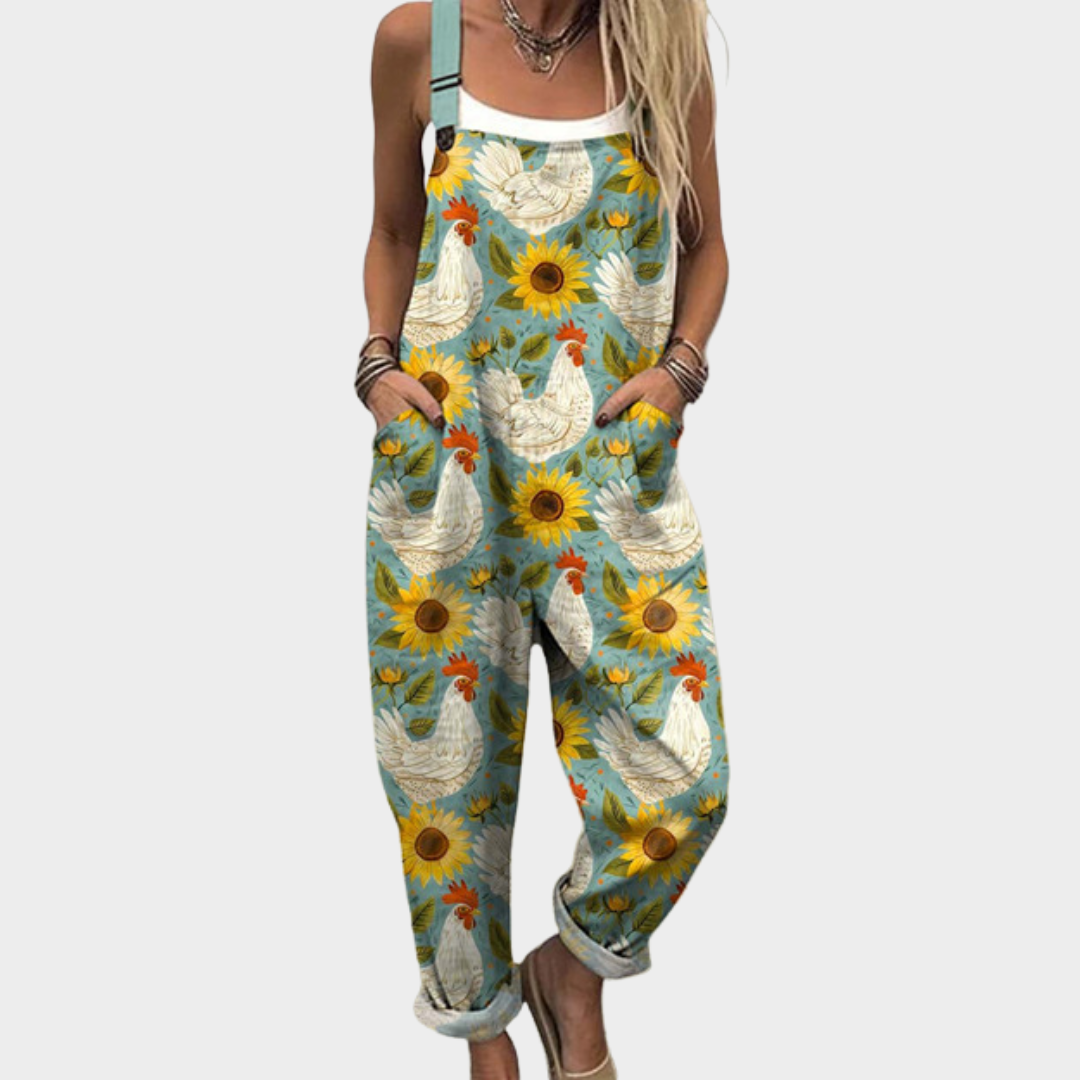 Comfortable Printed Overall