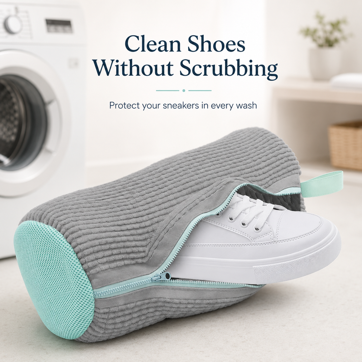 No-Scrub Shoe Washing Bag ๐โ Clean & Protect Your Sneakers In The Washing Machine