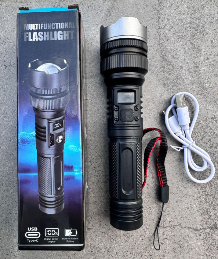 🔥🔥🔥Last Day 53% OFF⚡️High-power flashlight-Zoomable Beam & Emergency Power Bank