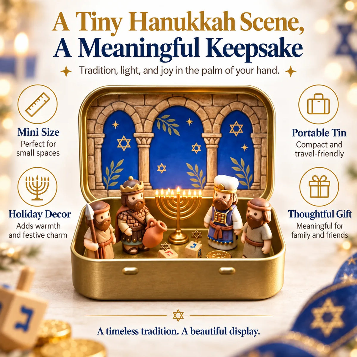 š„Last Day 50% OFF - āļøReligious Pocket-Size Mini Nativity Scene Set with Storage Box