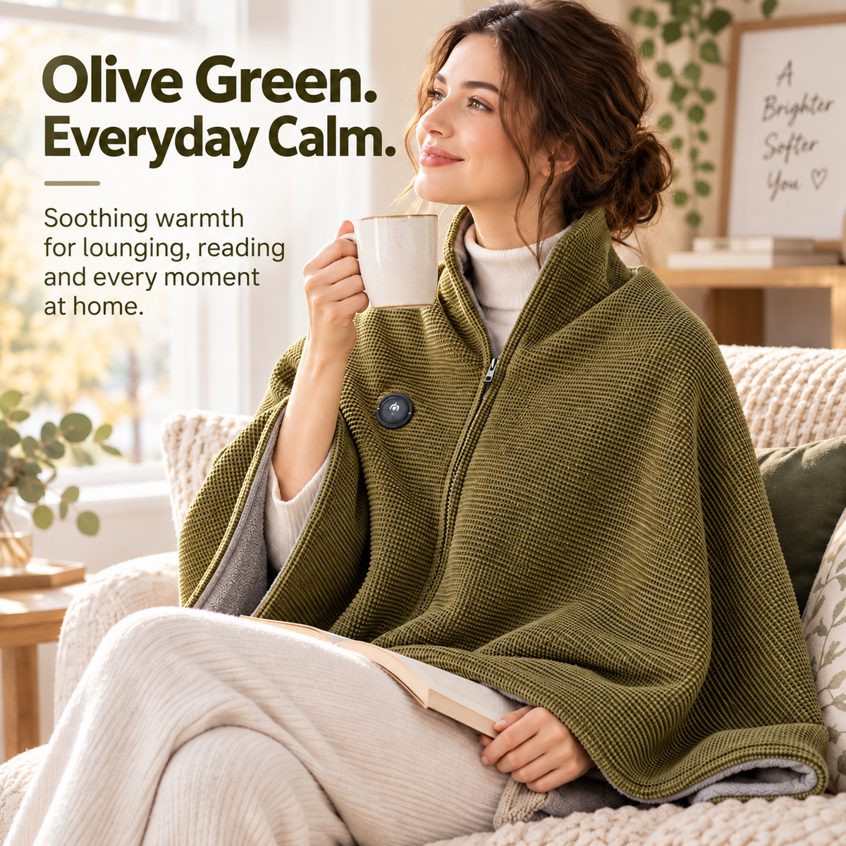 🔥🧣 Wearable Heated Blanket Shawl – USB-Powered Cozy Wrap for Home & Outdoors
