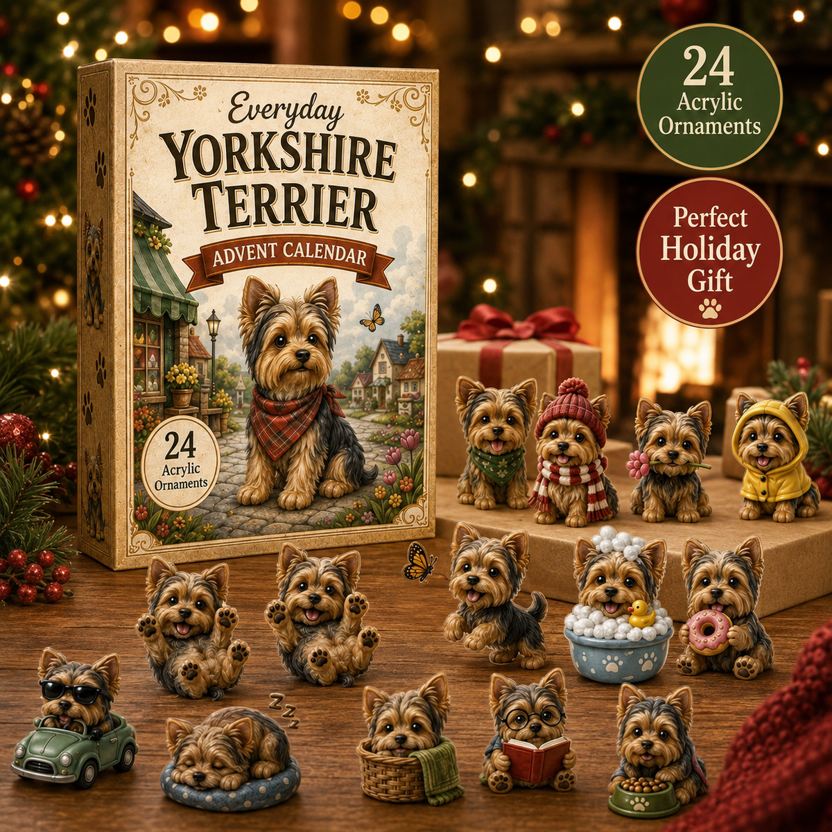 🏅Everyday Yorkshire Terrier Advent Calendar 2026 - 24-Day Festive Countdown