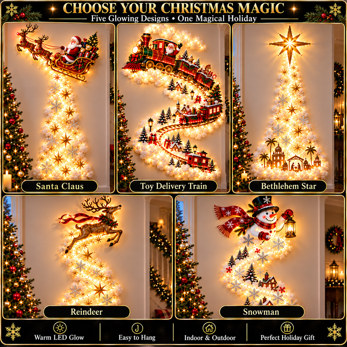 🏅Best Seller✨Christmas Magic Trail Wall Light - A Little Christmas Magic, Right on Your Wall✨