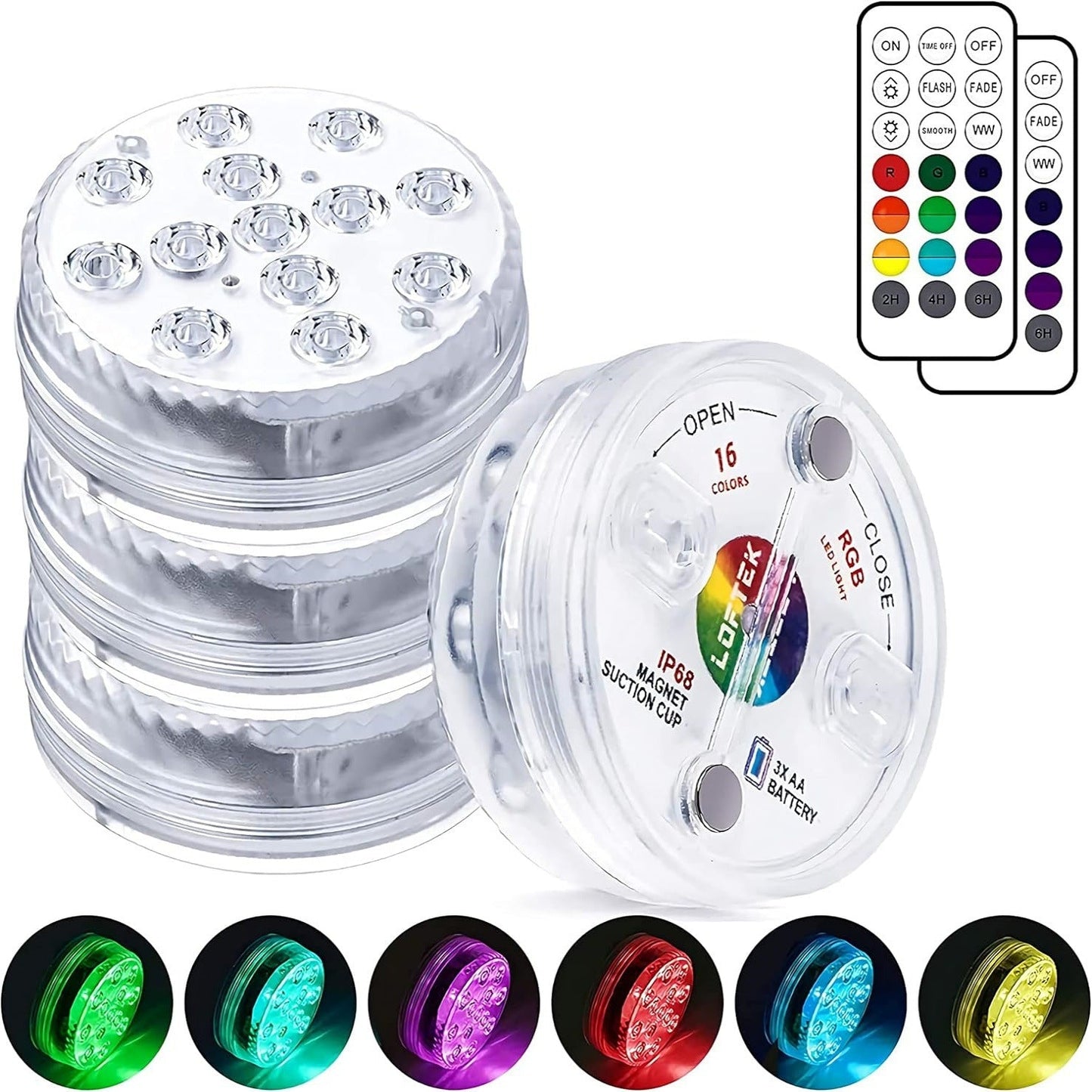 đ„Submersible LED Pool Lights (RF Remote Control )