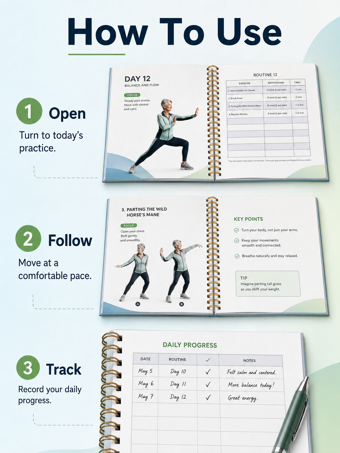 ✈️Last Day 50% OFF✨📅Tai Chi for Seniors 60+ Practice Guide