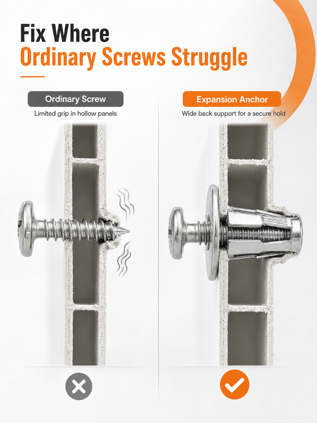 ✈️Last Day 50% OFF%🔧Hollow Wall Expansion Anchor Screw Set