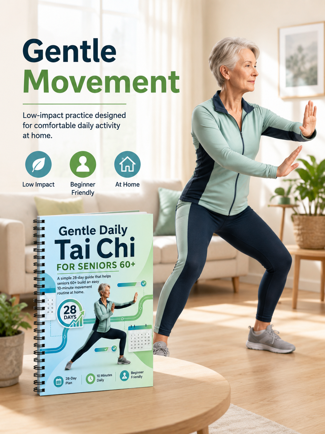 ✈️Last Day 50% OFF✨📅Tai Chi for Seniors 60+ Practice Guide