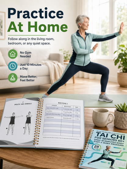 ✈️Last Day 50% OFF✨📅Tai Chi for Seniors 60+ Practice Guide