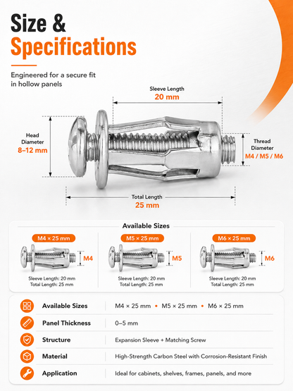✈️Last Day 50% OFF%🔧Hollow Wall Expansion Anchor Screw Set