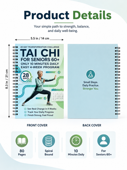 ✈️Last Day 50% OFF✨📅Tai Chi for Seniors 60+ Practice Guide