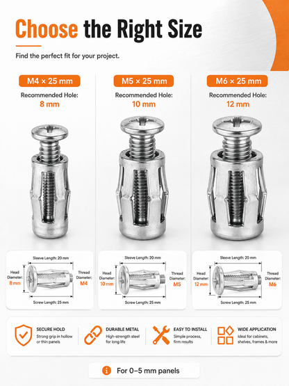 ✈️Last Day 50% OFF%🔧Hollow Wall Expansion Anchor Screw Set
