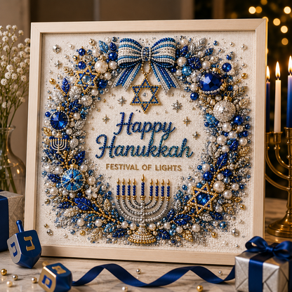 ✈️Last Day 50% OFF✨🎁DIY Hanukkah Pearl Art Kit ✨