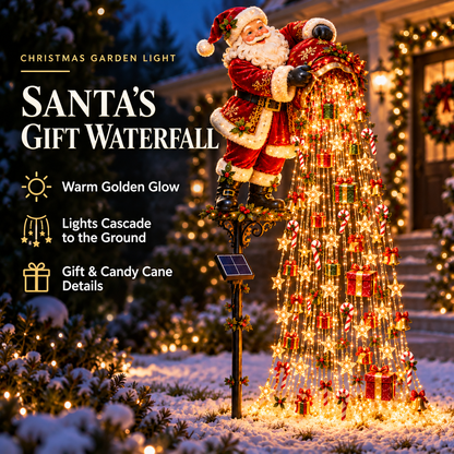 🎄50% OFF & Free Shipping🔥Christmas Starlight Cascade – Solar LED Garden Stake Lights