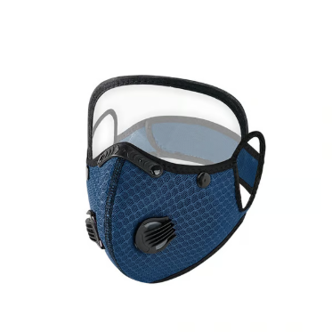 Breathing Valve Face Mask  Navy Blue