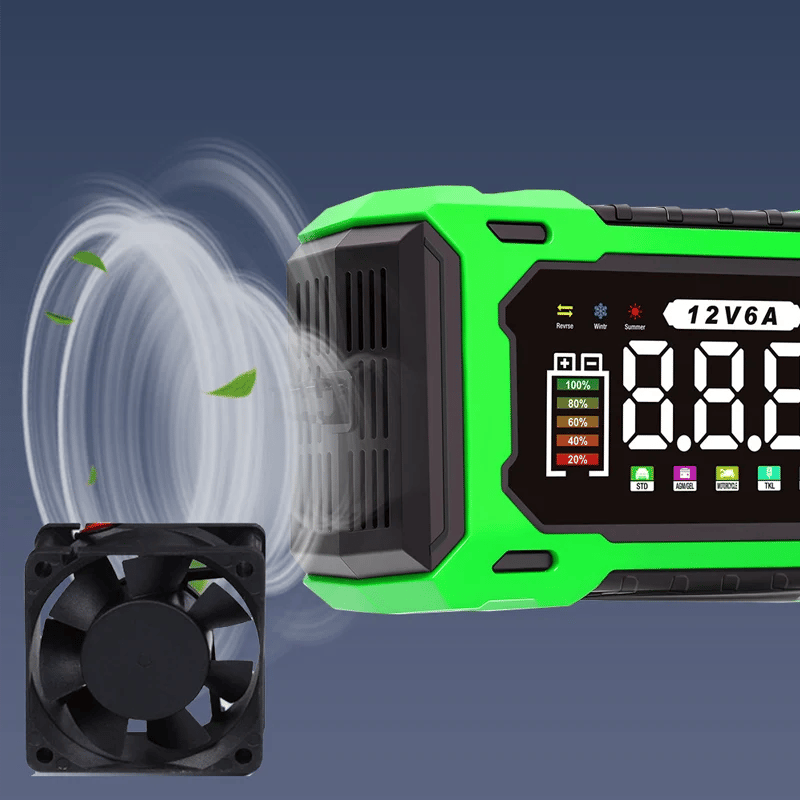 🔥⚡ 12V 6A Automatic Battery Maintainer & Pulse Repairer—For Cars, Motorcycles & SUVs, Auto Maintain & Desulfation