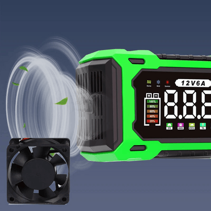 🔥⚡ 12V 6A Automatic Battery Maintainer & Pulse Repairer—For Cars, Motorcycles & SUVs, Auto Maintain & Desulfation