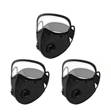 Breathing Valve Face Mask  Black * 3 PCS
