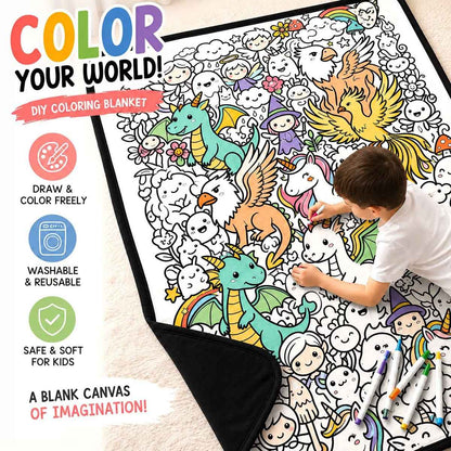 Ahlwo™ Coloring Blanket🖍️ Color It. Wash It. Repeat It! 🔄✨