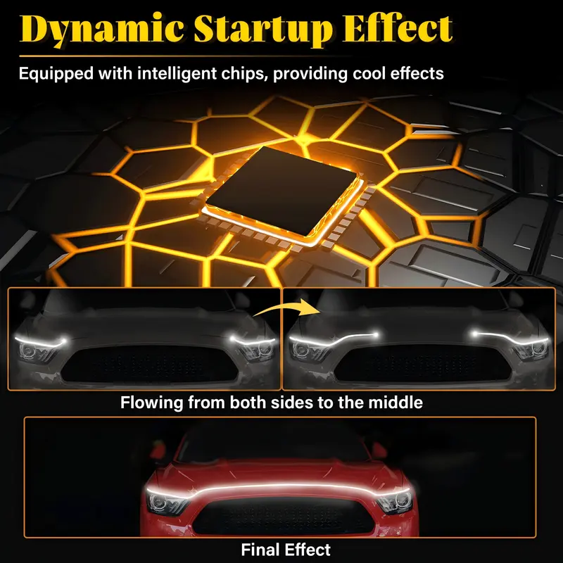 ✈️Last Day 50% OFF✨71' High Brightness car Hood Gap LED Strip-Dynamic Scan Activated Design