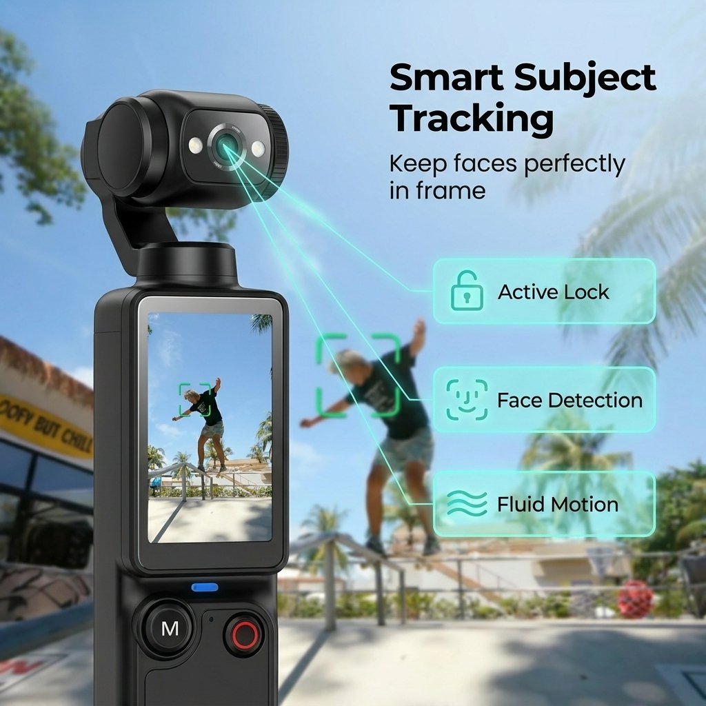 2026 Newest Xtra Pro — 2.5K AI Pocket Camera with 180° Rotating Lens