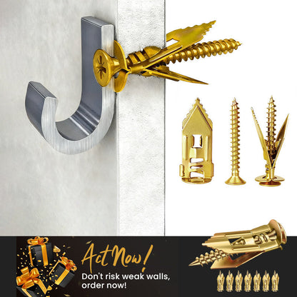 ⏰LIMITED TIME 50% OFF🛠️Over 55K+ SOLD!🔥Self-drilling anchors Screws Screws，Drill, Fix, Hold. No Extra Tools Needed🔩🏠✨