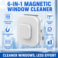 6‑in‑1 Magnetic Glass Cleaner