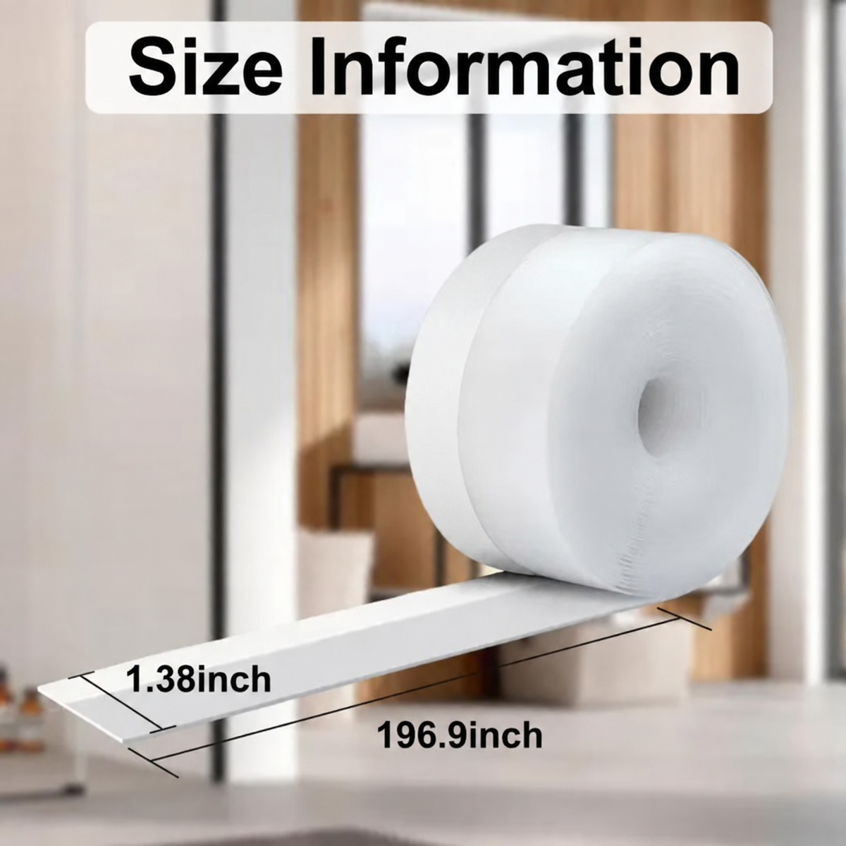 16.4Ft Door Weather Stripping | Adhesive Draft Stopper Seal Strip for Doors, Windows & Shower Doors