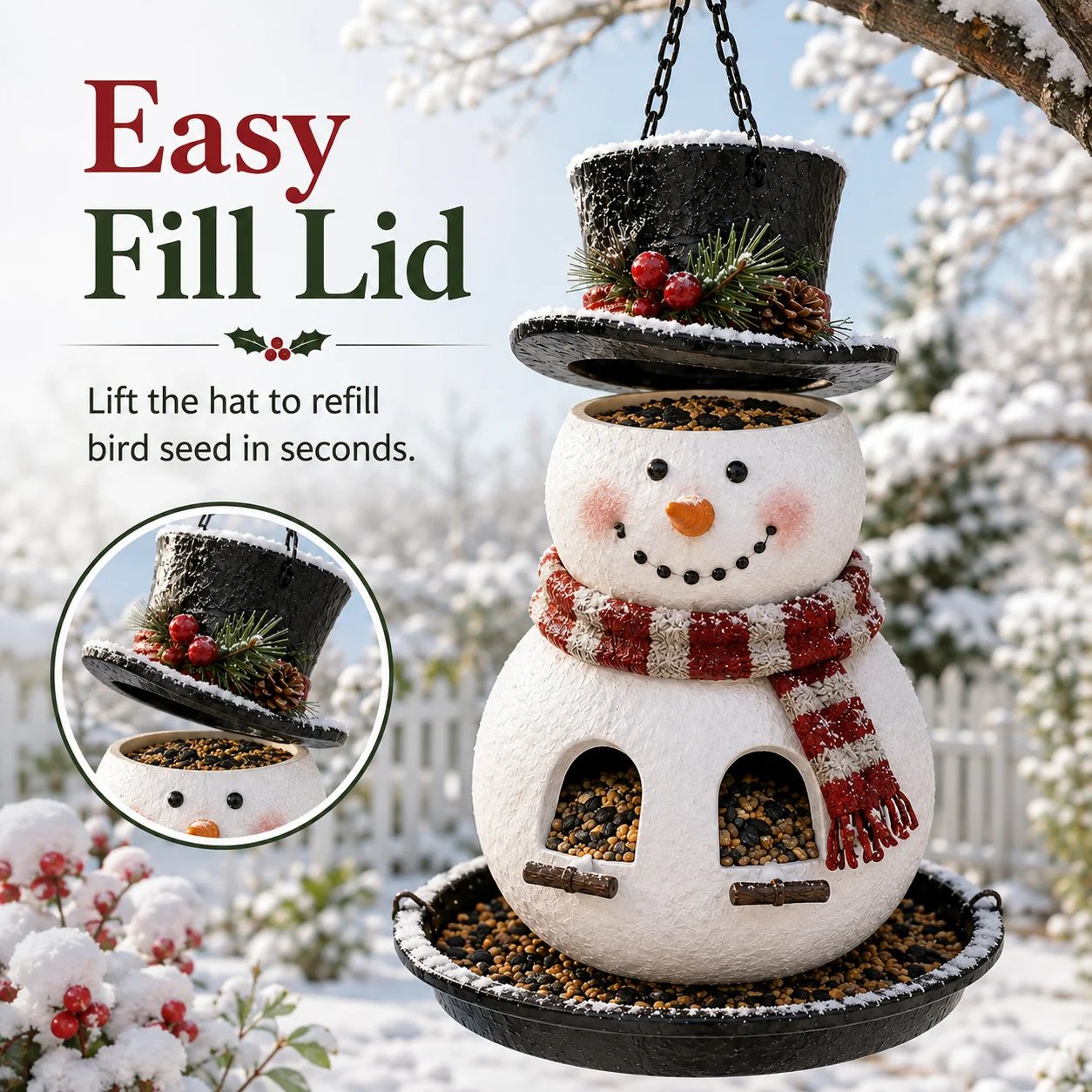 🔥Best Seller 🔥🐦Christmas Themed Bird Feeder Set | Decorative Hanging Backyard Feeders