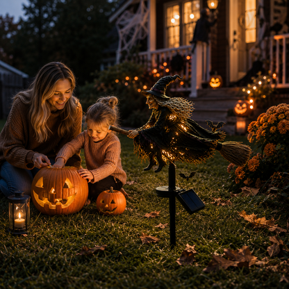 🧙‍♀️ Bring Halloween Magic to Your Garden with a Glowing Solar Witch