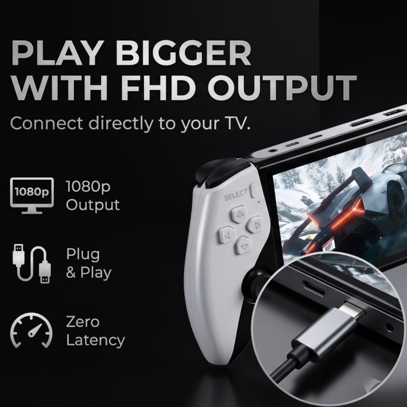 🎄Christmas Sale 40% OFF🎁 Ahlwoultra Retro Handheld Game Console with HD 5-inch IPS Screen over 20,000 Games