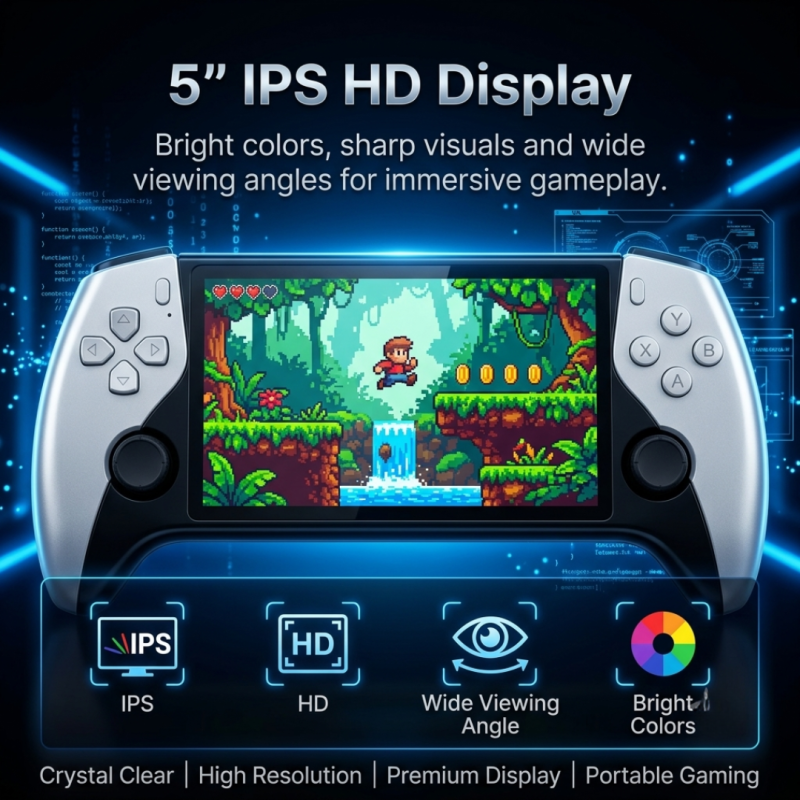 🎄Christmas Sale 40% OFF🎁 Ahlwoultra Retro Handheld Game Console with HD 5-inch IPS Screen over 20,000 Games