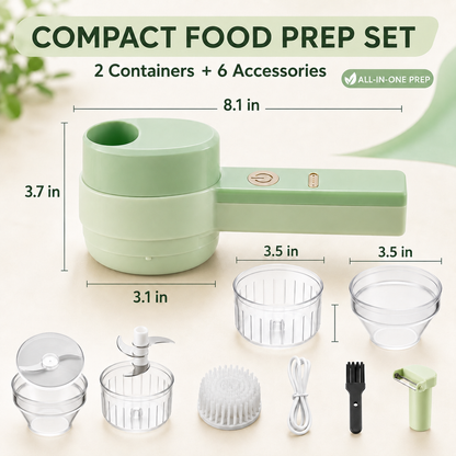 🌎Ends Today: 70% OFF!🔥🧄 4-in-1 Handheld Electric Chopper: Slice, Mince, Peel & Auto-Clean!
