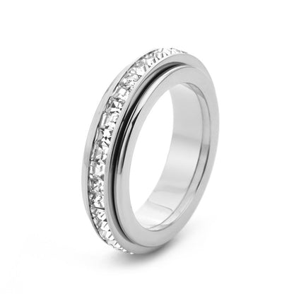 🎁Sparkling Spinning Ring, Relieves Anxiety, Symbolizes Vows & Luck, Waterproof & Fade-Resistant