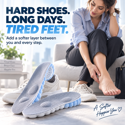 ☁️ 4D Cloud Comfort Insoles – Soft Cushioning & All-Day Support