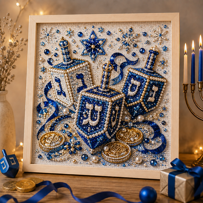 ✈️Last Day 50% OFF✨🎁DIY Hanukkah Pearl Art Kit ✨