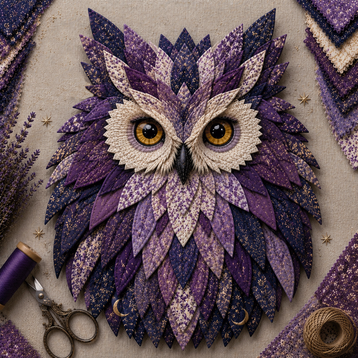 💥 LAST DAY 49% OFF - 🦉 Layered Fabric Owl Wall Art DIY Kit – Relaxing Craft, Beautiful Results (📦Buy 3 Free Shipping)