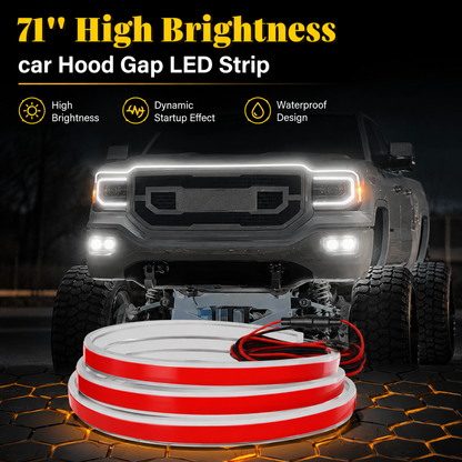 ✈️Last Day 50% OFF✨71' High Brightness car Hood Gap LED Strip-Dynamic Scan Activated Design
