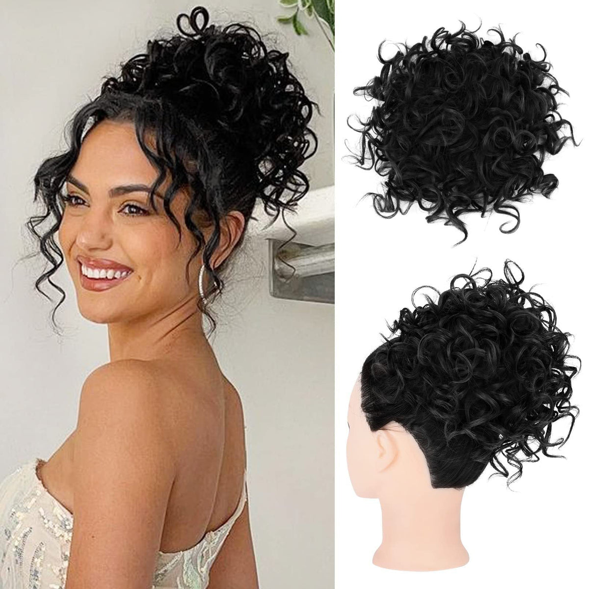 ✨HOT DEAL 55% OFF JUST PULL THE DRAWSTRING — INSTANT CURLY BUN.