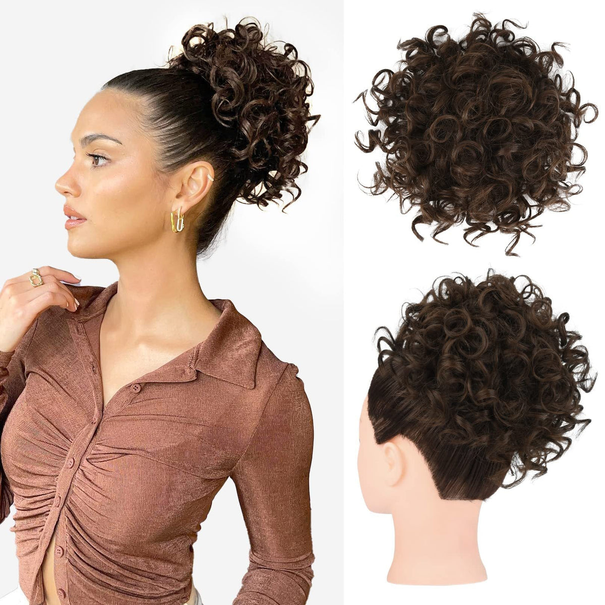 ✨HOT DEAL 55% OFF JUST PULL THE DRAWSTRING — INSTANT CURLY BUN.