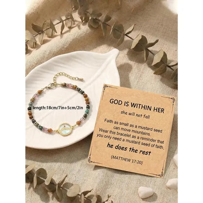 ✈️Last Day 50% OFF✨✝️ Mustard Seed Faith Bracelet – Matthew 17:20 Inspirational Christian Bracelet