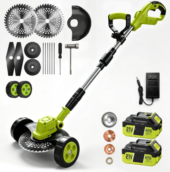 🔥💪Effortlessly Mow Your Lawn 🌿21V 3-in-1 Cordless Trimmer Edger Mini Mower (Batteries Included)