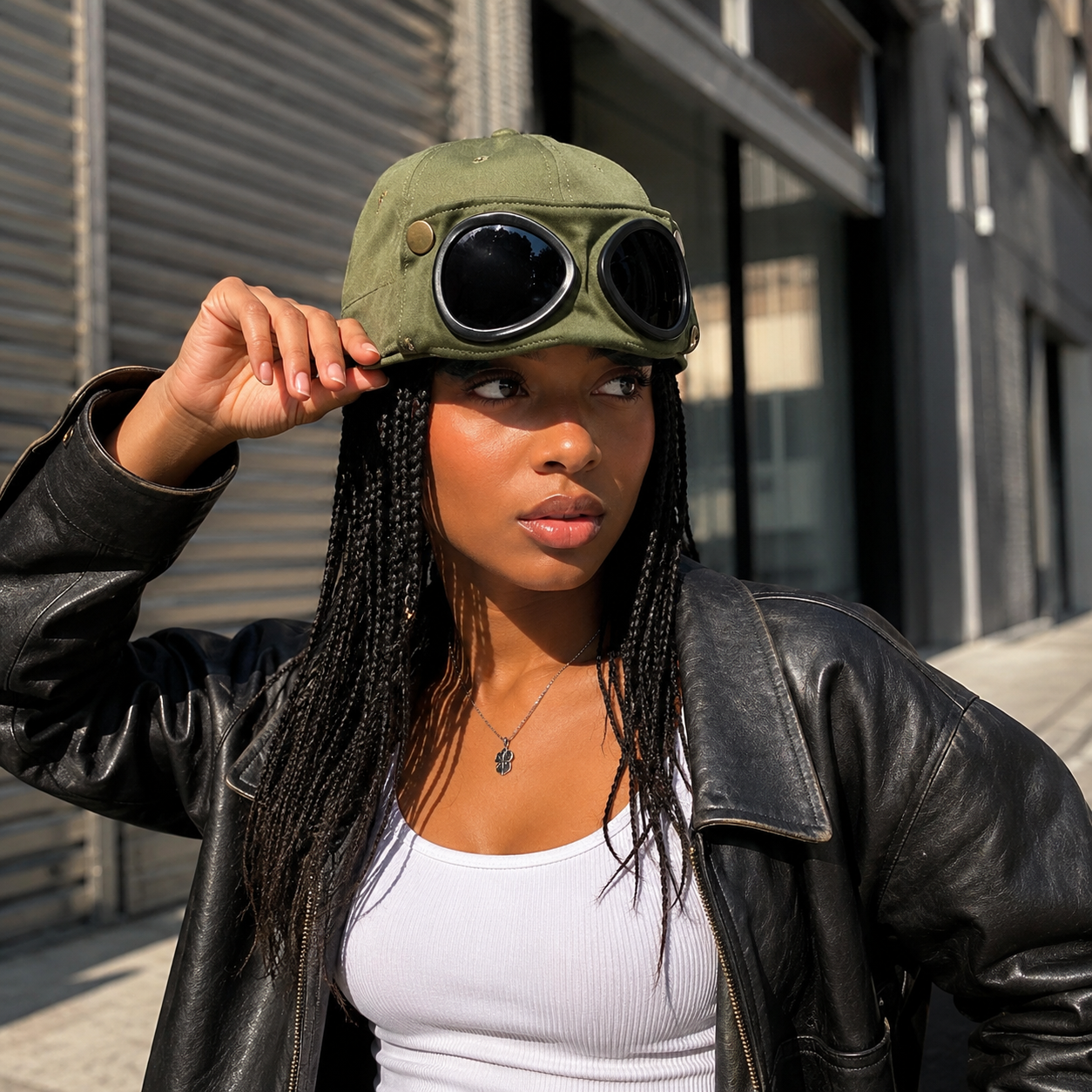 🧢Korean-Style Pilot Baseball Cap – Glasses-Ready Curved Visor