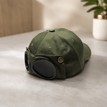 🧢Korean-Style Pilot Baseball Cap – Glasses-Ready Curved Visor