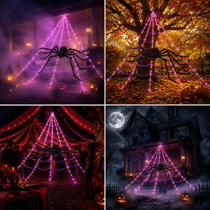 🕸️Spider Web Lights – 8 Modes with Remote &amp