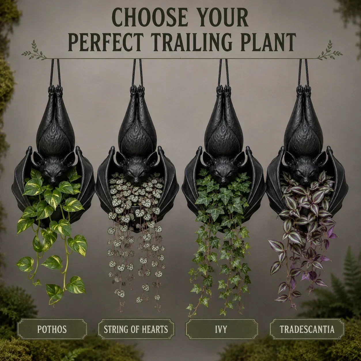 🌎Ends Today: 70% OFF!🔥🦇 Upside‑Down Hanging Bat Planter