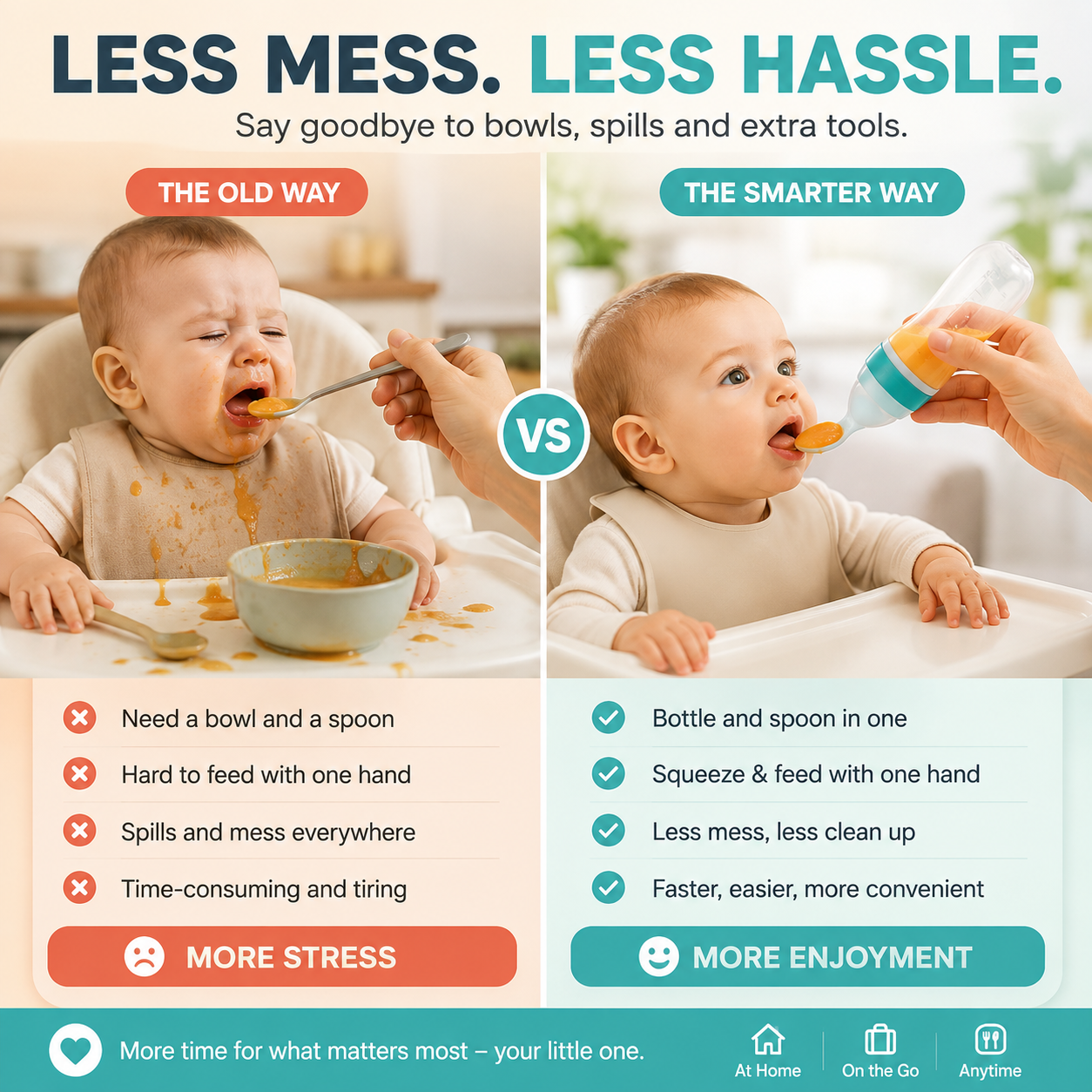 ✈️Last Day 50% OFF✨👶 Squeeze & Feed Baby Food Feeder – Spoon + Container in One
