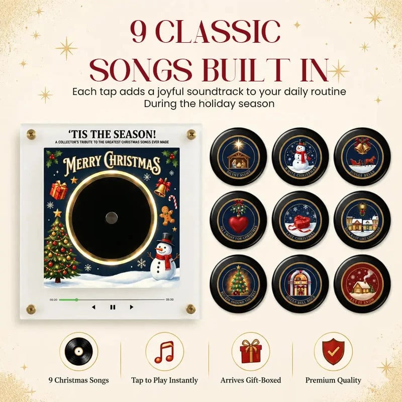 🏅Best Seller🎅 Interactive Christmas Music Fridge Magnet: Plays 9 Classic Songs for Festive Kitchen Decor! 🎵✨
