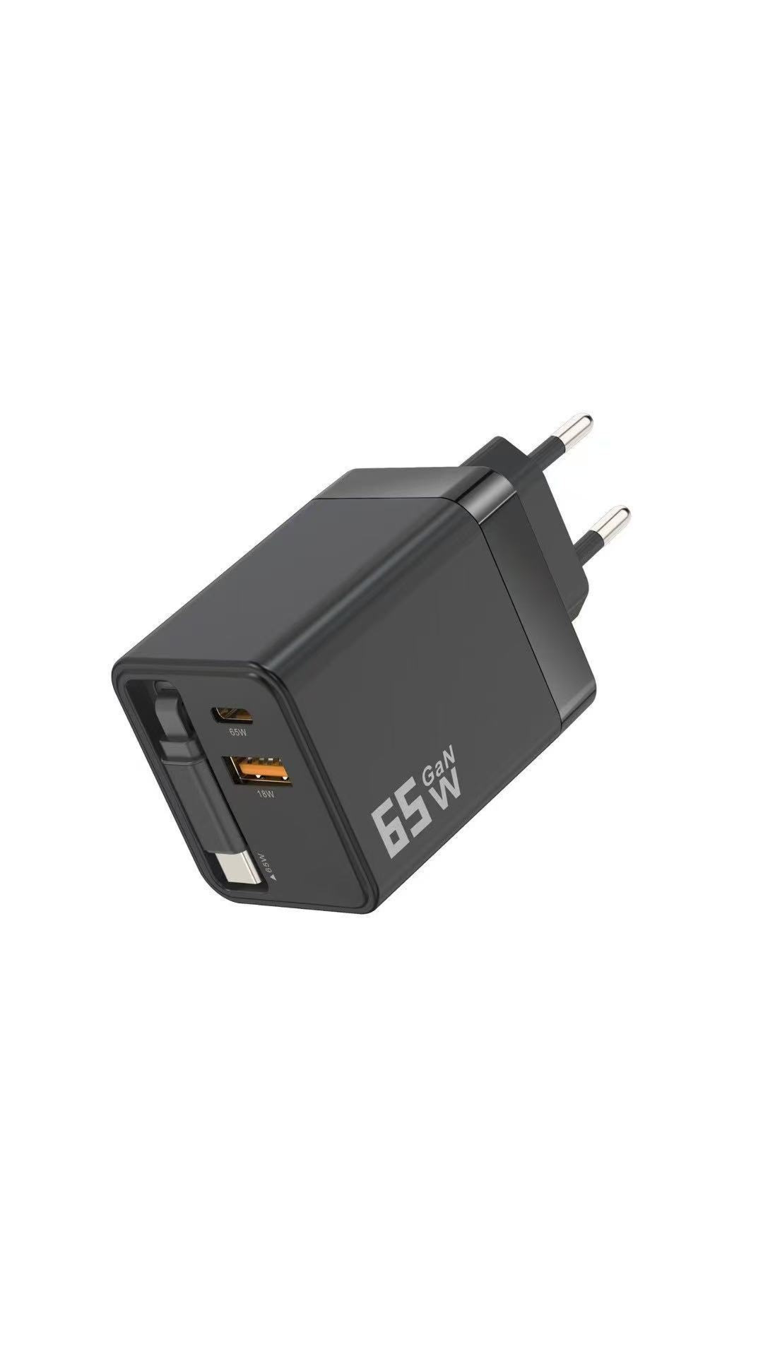 🏅2026 Sale — Over 32000 Sold! 💰65W Fast Charging Phone Charger Block with Retractable 80cm Type-C Cable portable