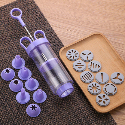 ✈️Last Day 50% OFF✨ Stainless Steel Cake Decorating Gun Kit – 18-Piece Piping Set, Fill & Decorate with Ease, BPA-Free 🍪
